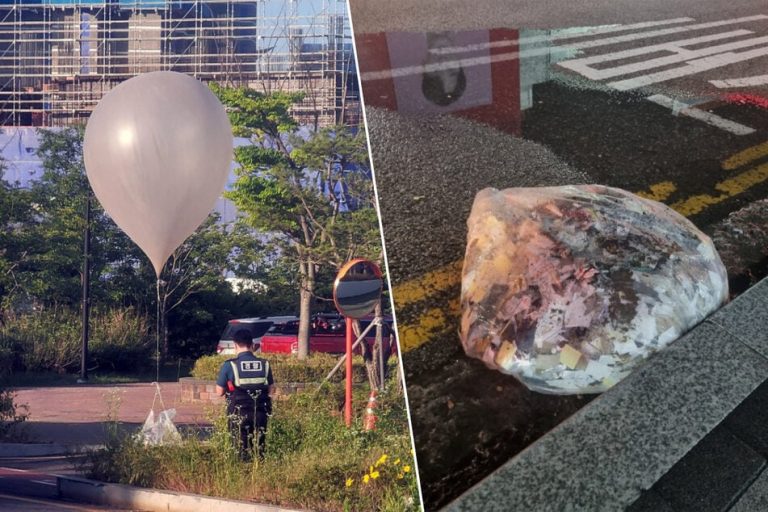 Rubbish balloons from North Korea land on presidential office compound in Seoul