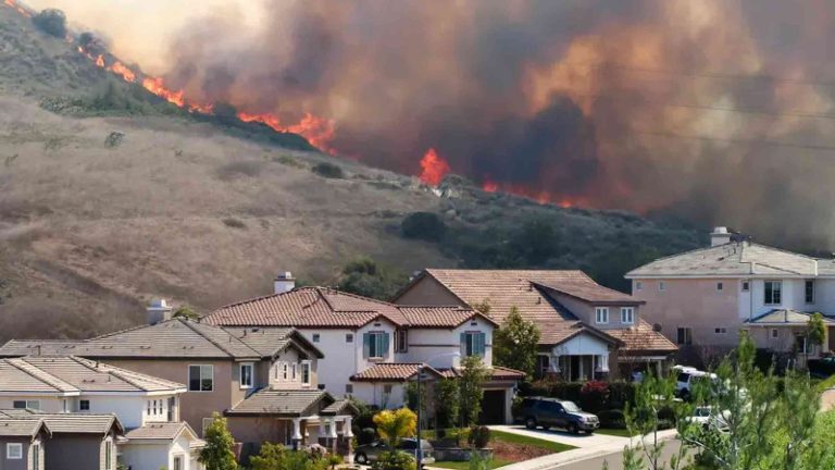 Large-scale and intense wildfires carrying smoke across northern hemisphere